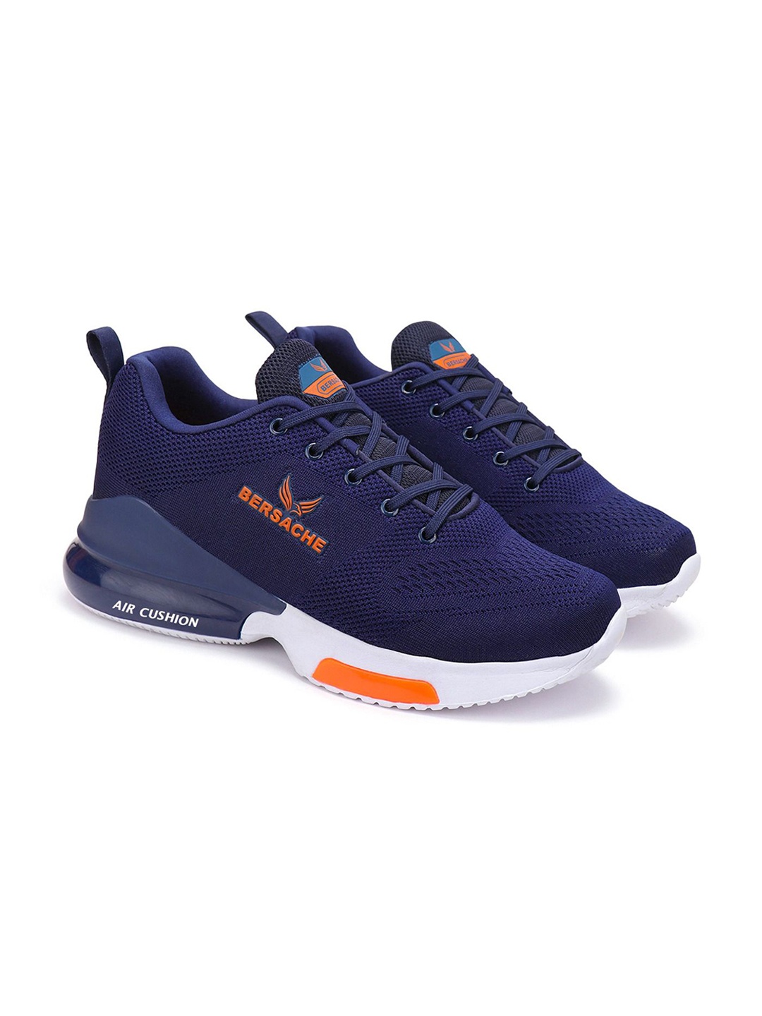 

BERSACHE Men Printed Sneakers, Navy blue