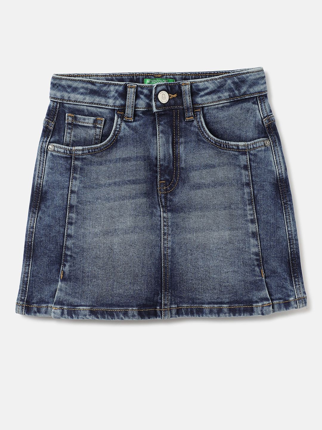 

United Colors of Benetton Infants Girls A-Line Mini Skirts, Blue