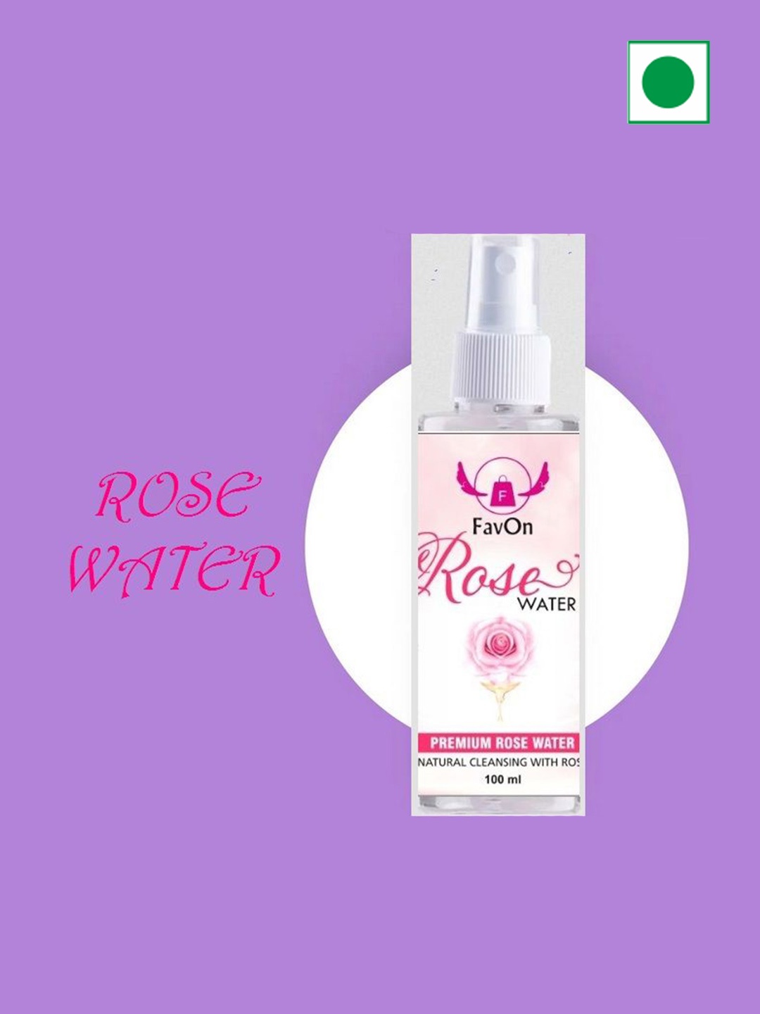 

FAVON Premium Rose Water Toner - 100ml, White