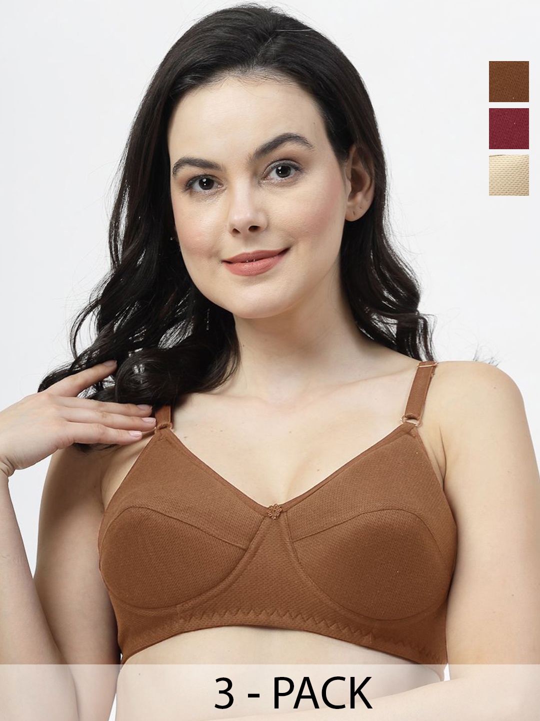 

SHYAM SONS FLAIR Bra Full Coverage Lightly Padded, Brown