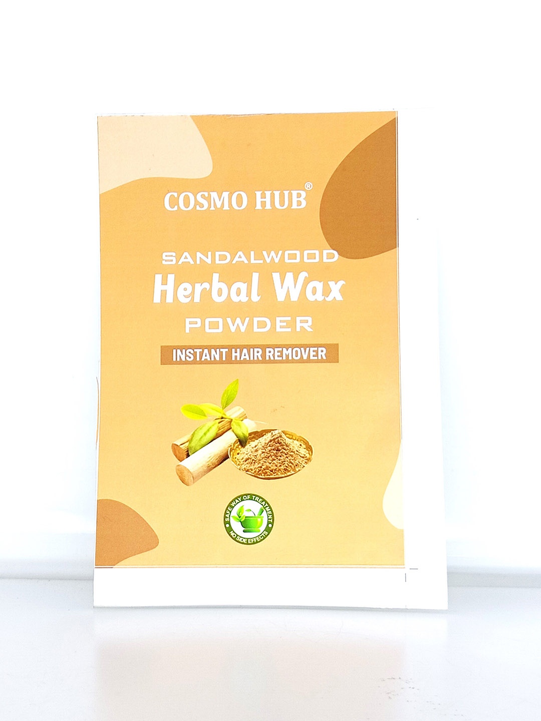 

COSMO HUB Sandalwood Herbal Wax Powder For Instant Hair Remover 100g, Orange