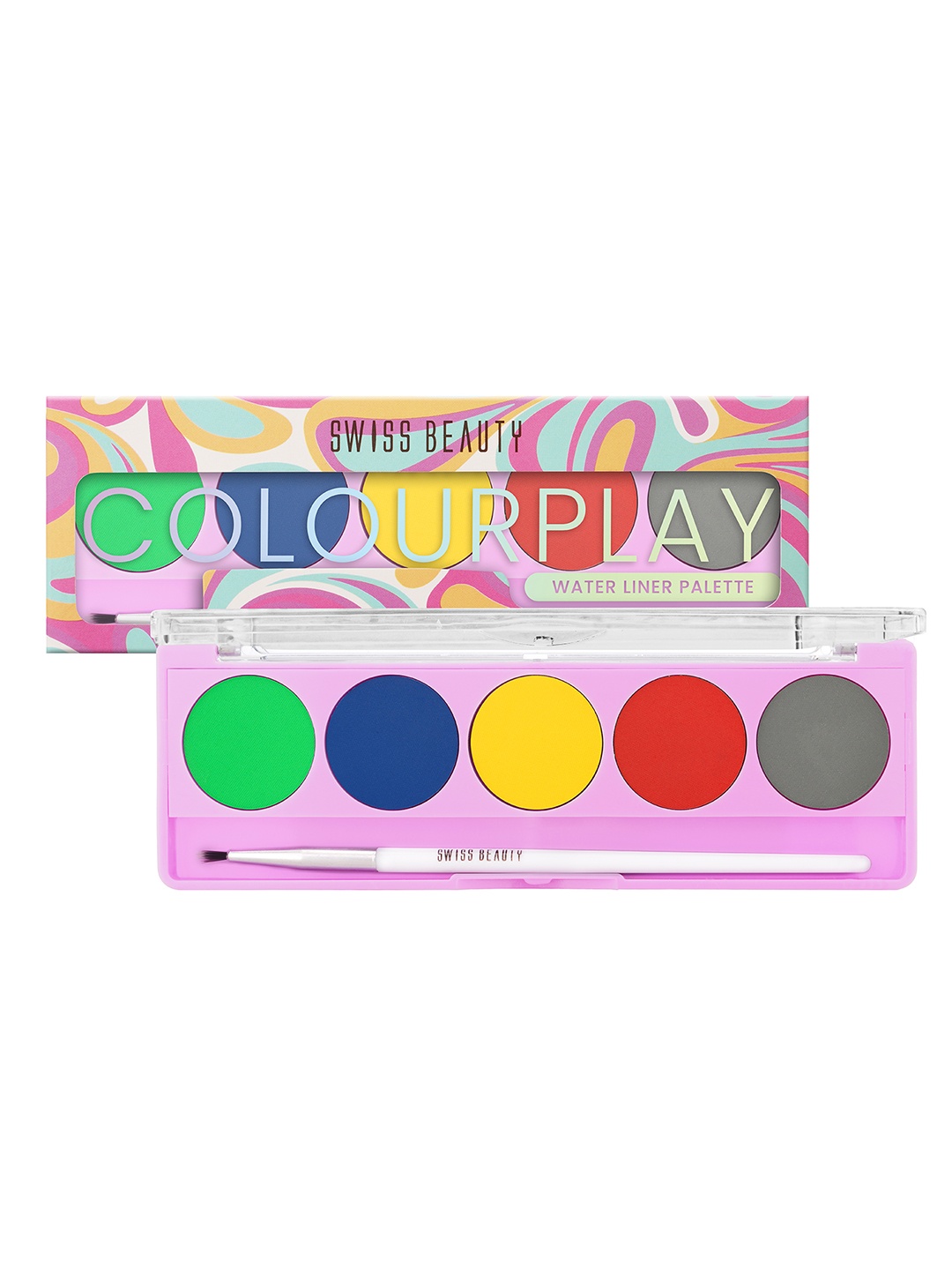 

SWISS BEAUTY ColourPlay Water Eye Liner Palette - Midnight Party - 5g, Multi