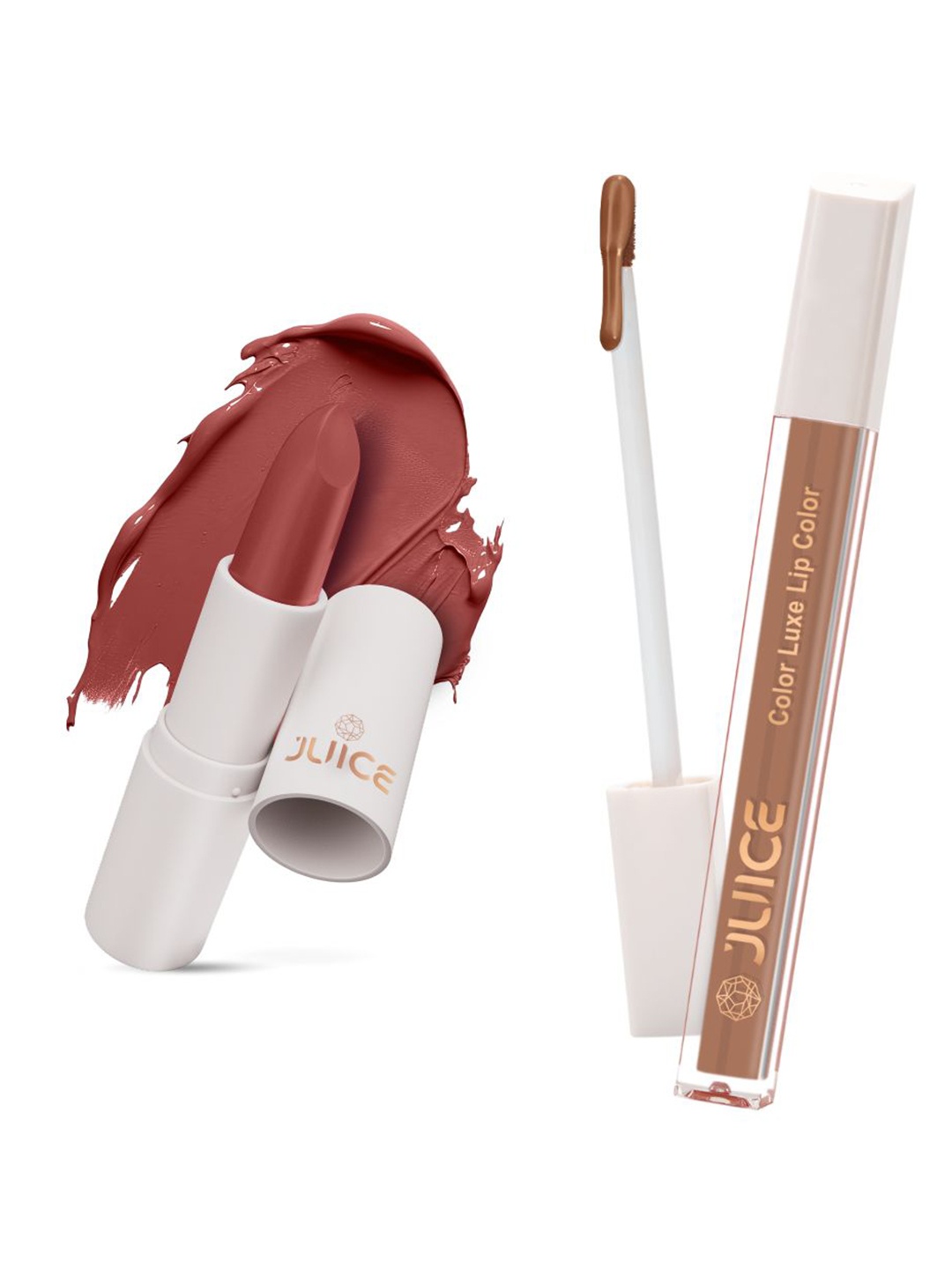 

JUICE Set of Color Luxe Lip Color 2.5ml & Kiss Sensation Lipstick 4g - Shade M22 & M18, Nude