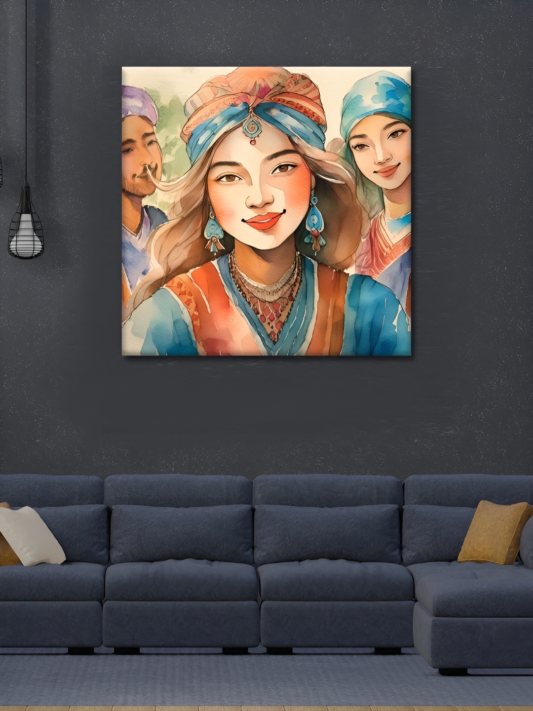 

OLIVE TREE Blue & Orange 1 Piece Other Wall Art