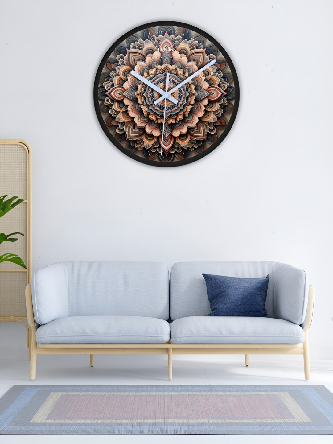 

OLIVE TREE Black & Orange Printed Analogue Contemporary Wall Clock