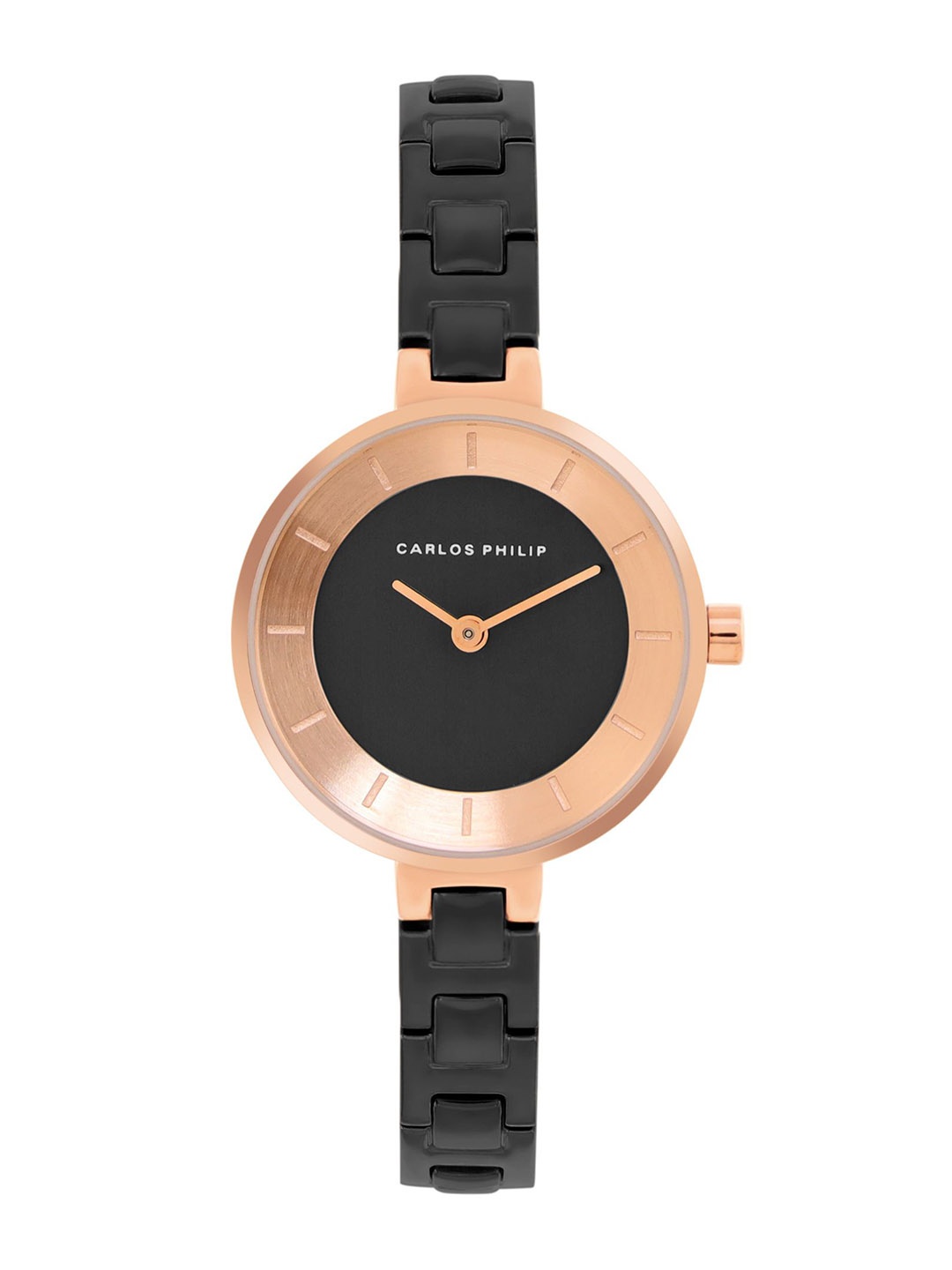 

CARLOS PHILIP Women Bracelet Style Straps Analogue Watch Celestia Series, Black