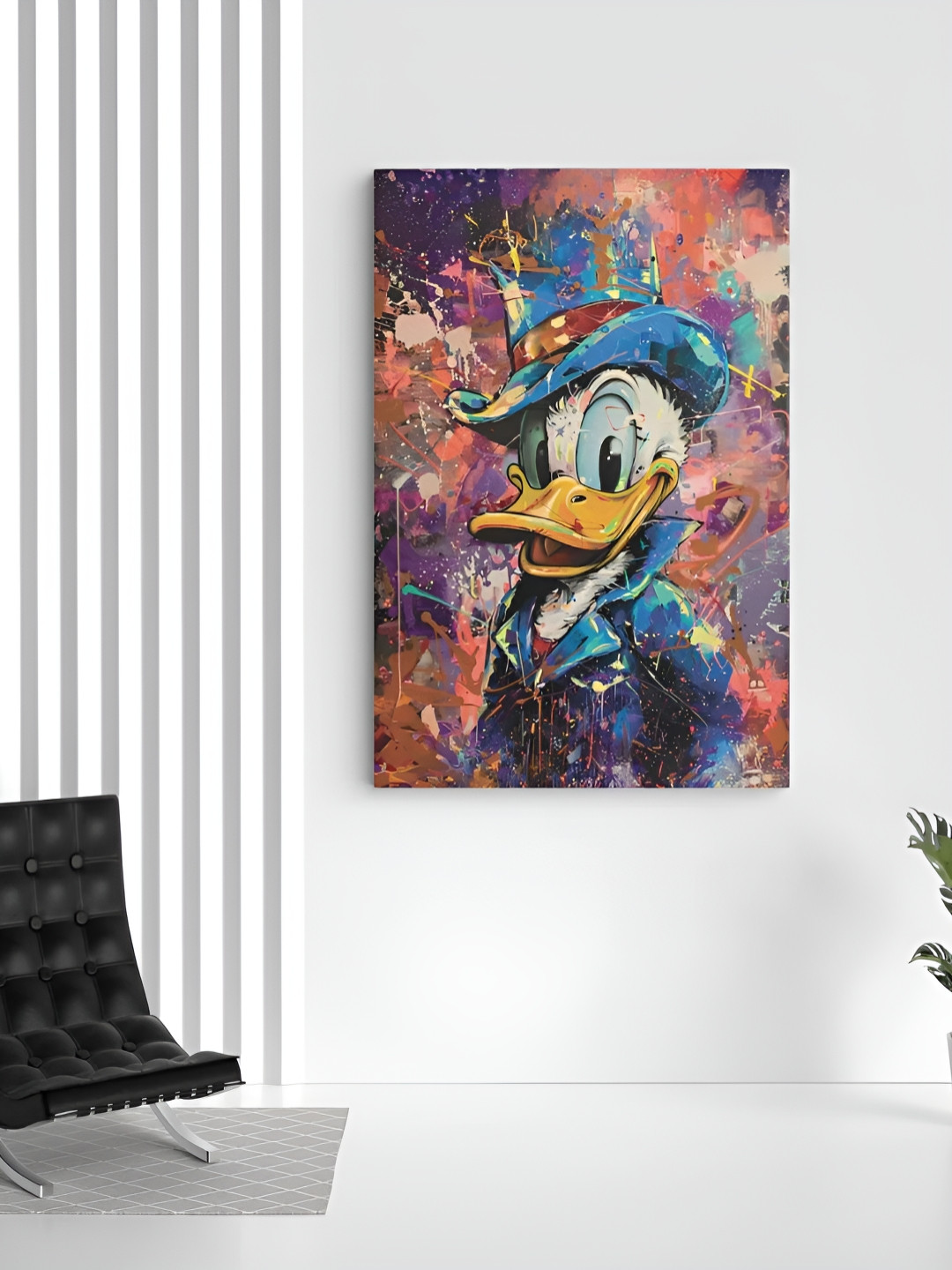 

CLAWCRAFTS Blue and White Wooden Cartoon Characters Wall Painting