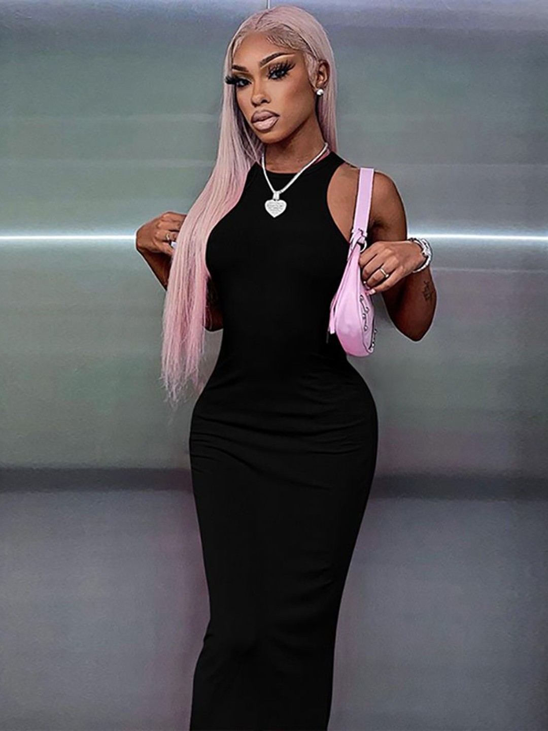 

StyleCast x Revolte Sleeveless Bodycon Maxi Dress, Black