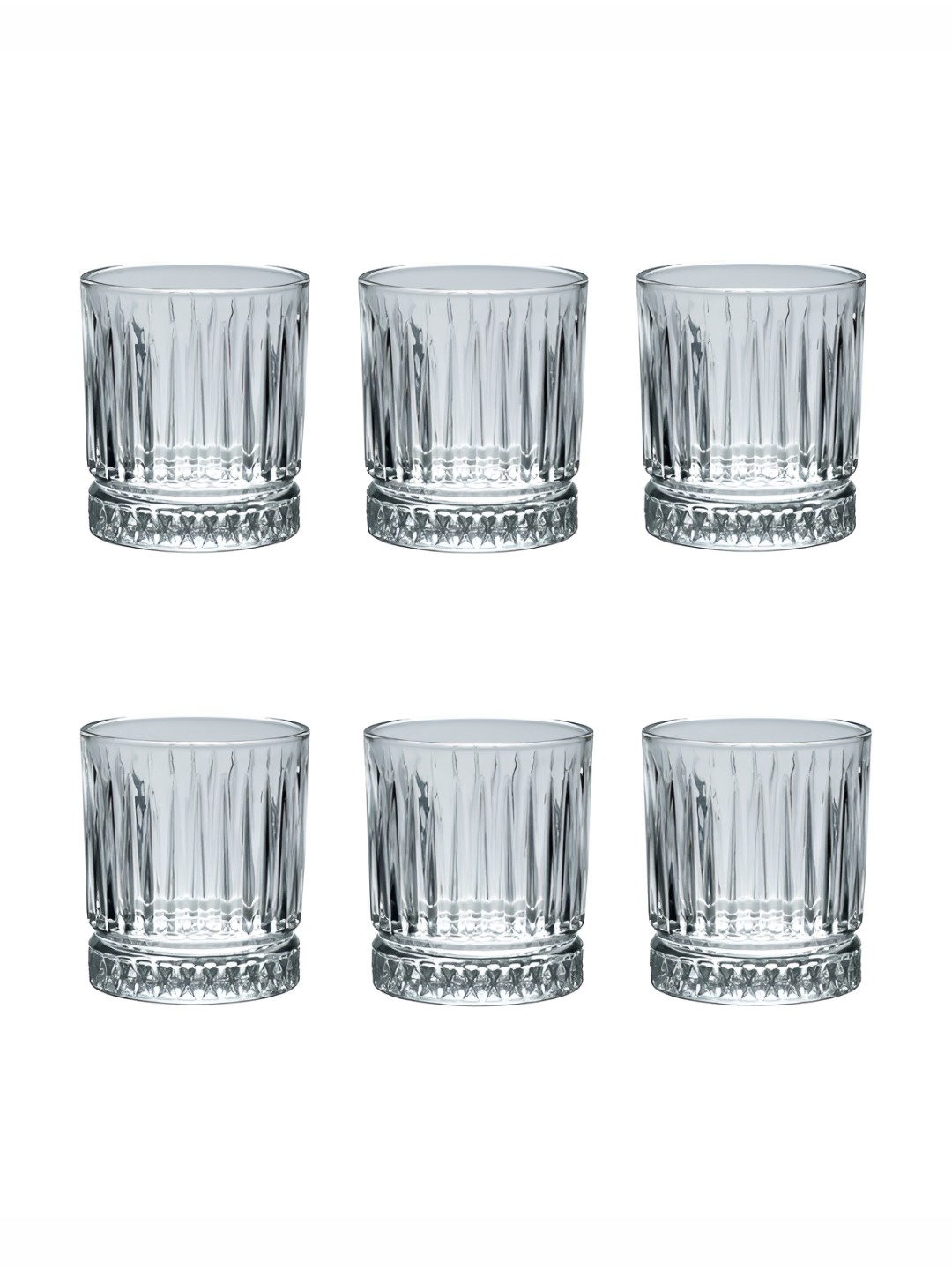 

Aura Transparent 6 Pieces Textured Bar Glasses 265 ml Each