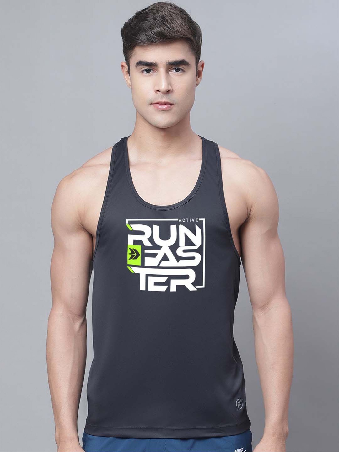 

Friskers Printed Breathable Sports Vest 260724MA655-1884-01, Black