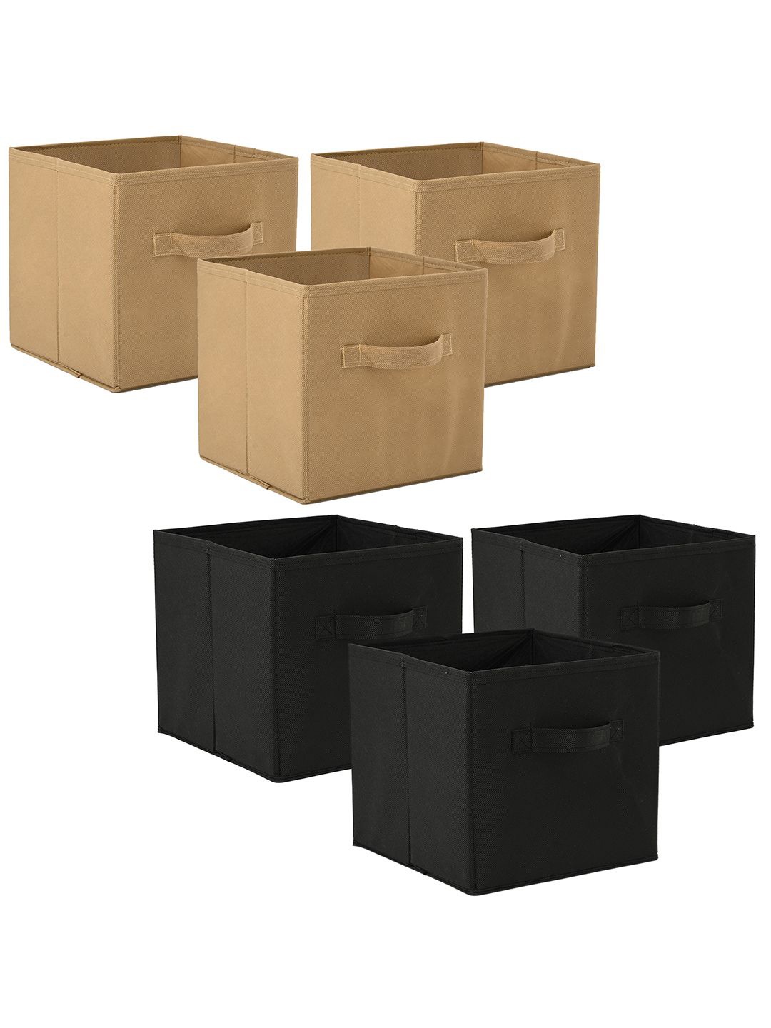 

Kuber Industries Black & Beige 6 Pieces Drawer Organiser