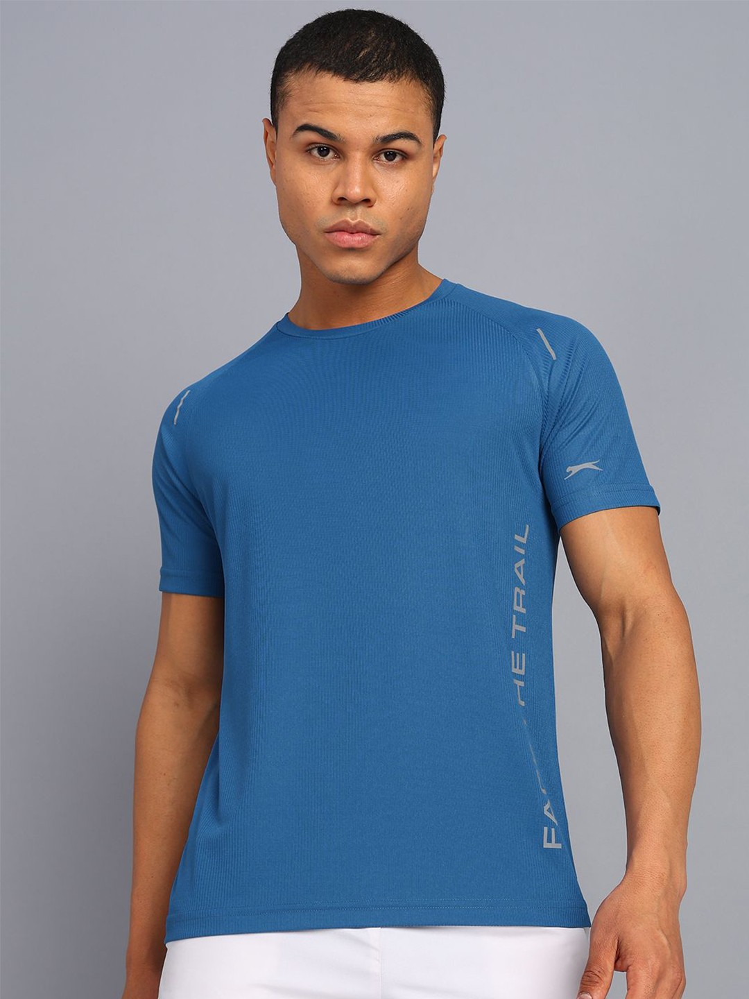 

Slazenger Men Typography Printed Round Neck T-Shirt, Blue