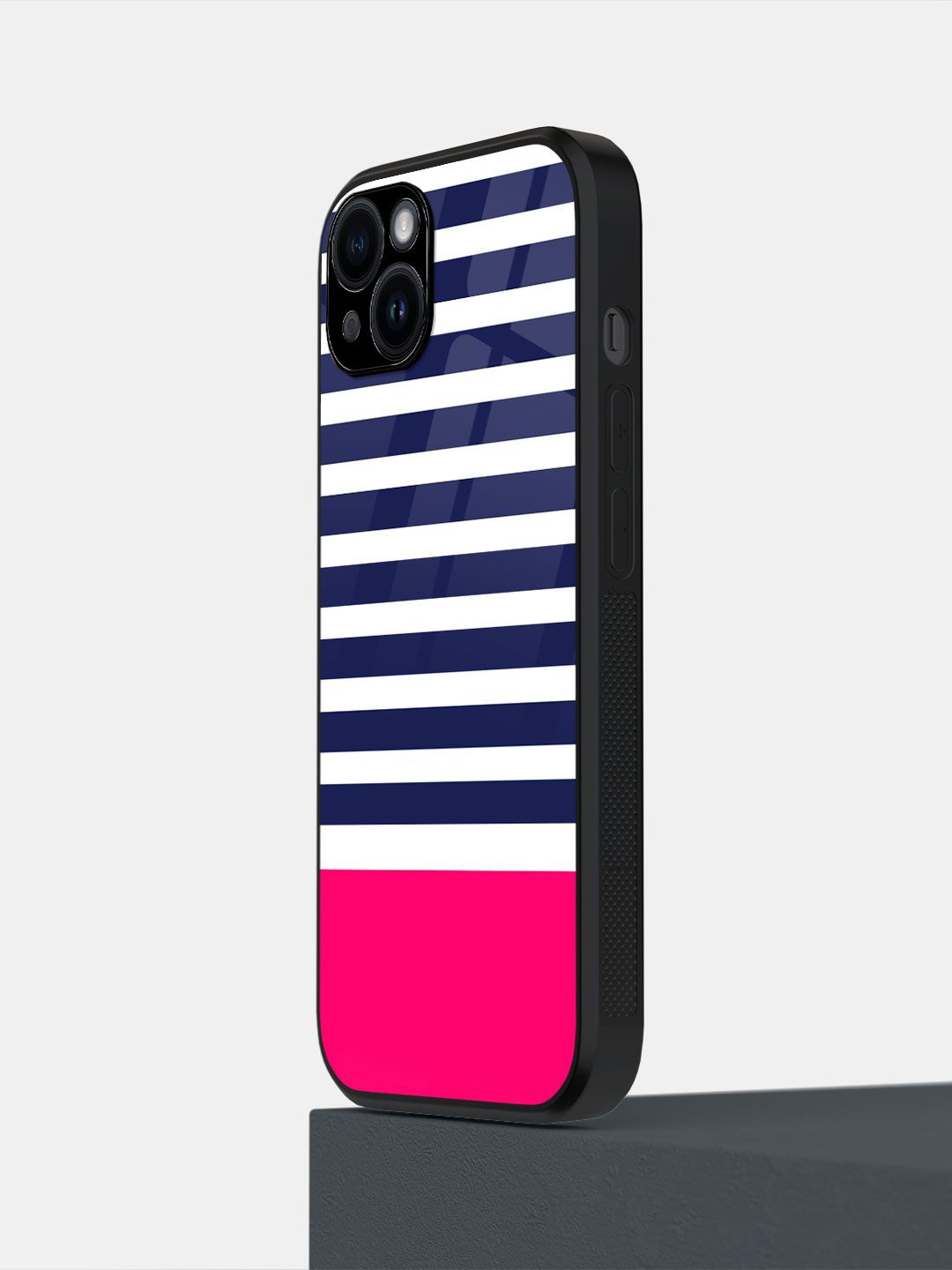 

macmerise Geometric Printed iPhone 14 Plus Back Case Mobile Accessories, White