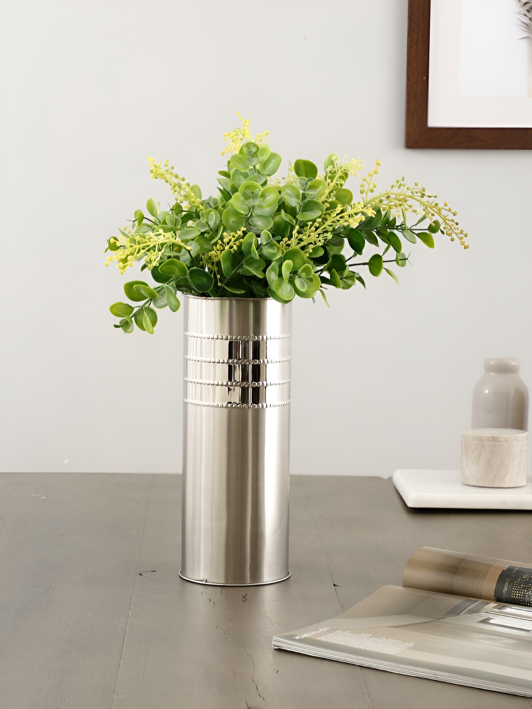 

Maison Modern Stainless Steel DotLuxe Flower Vase, Silver