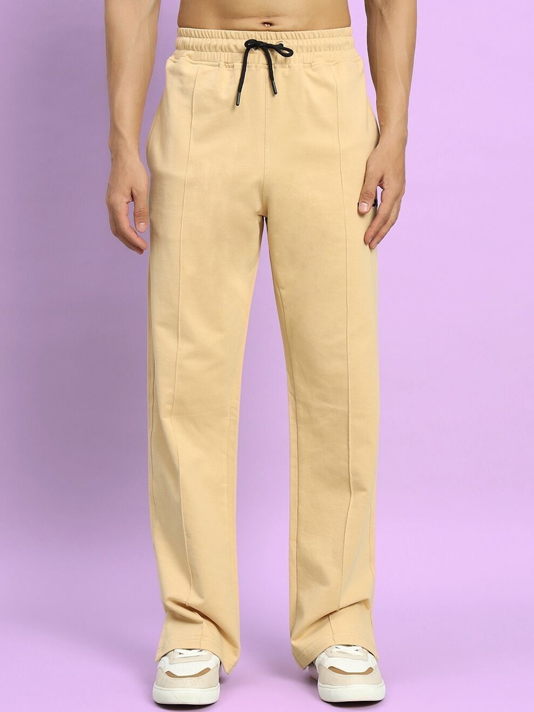 

WEARDUDS Self Design Men Relaxed-Fit Joggers, Beige