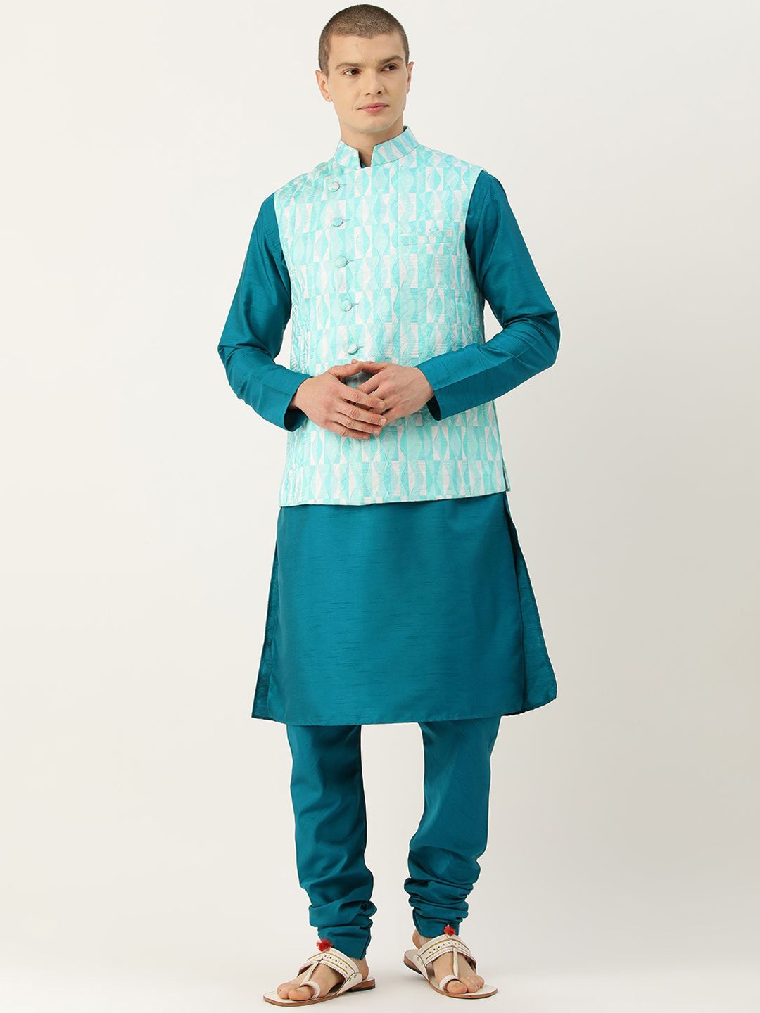 

Sayisha Designer Wear Satin Jacket, Blue