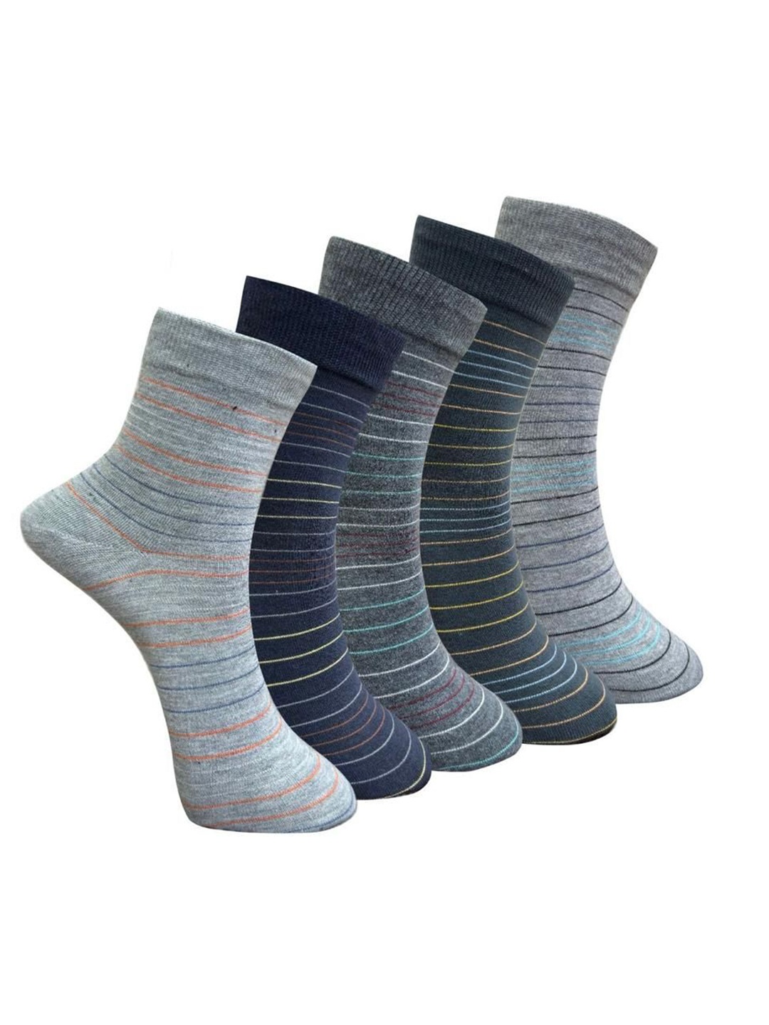 

HRX by Hrithik Roshan Pack Of 5 Men Above Ankle-Length Socks, Grey melange