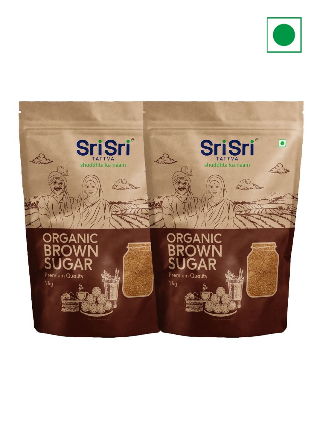 

Sri Sri Tattva Set Of 2 Organic Brown Sugar- 1 kg