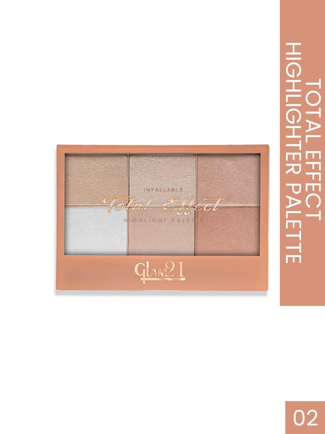 

GLAM21 Total Effect Highlight Palette With 6 Shades-Palette-02, Nude