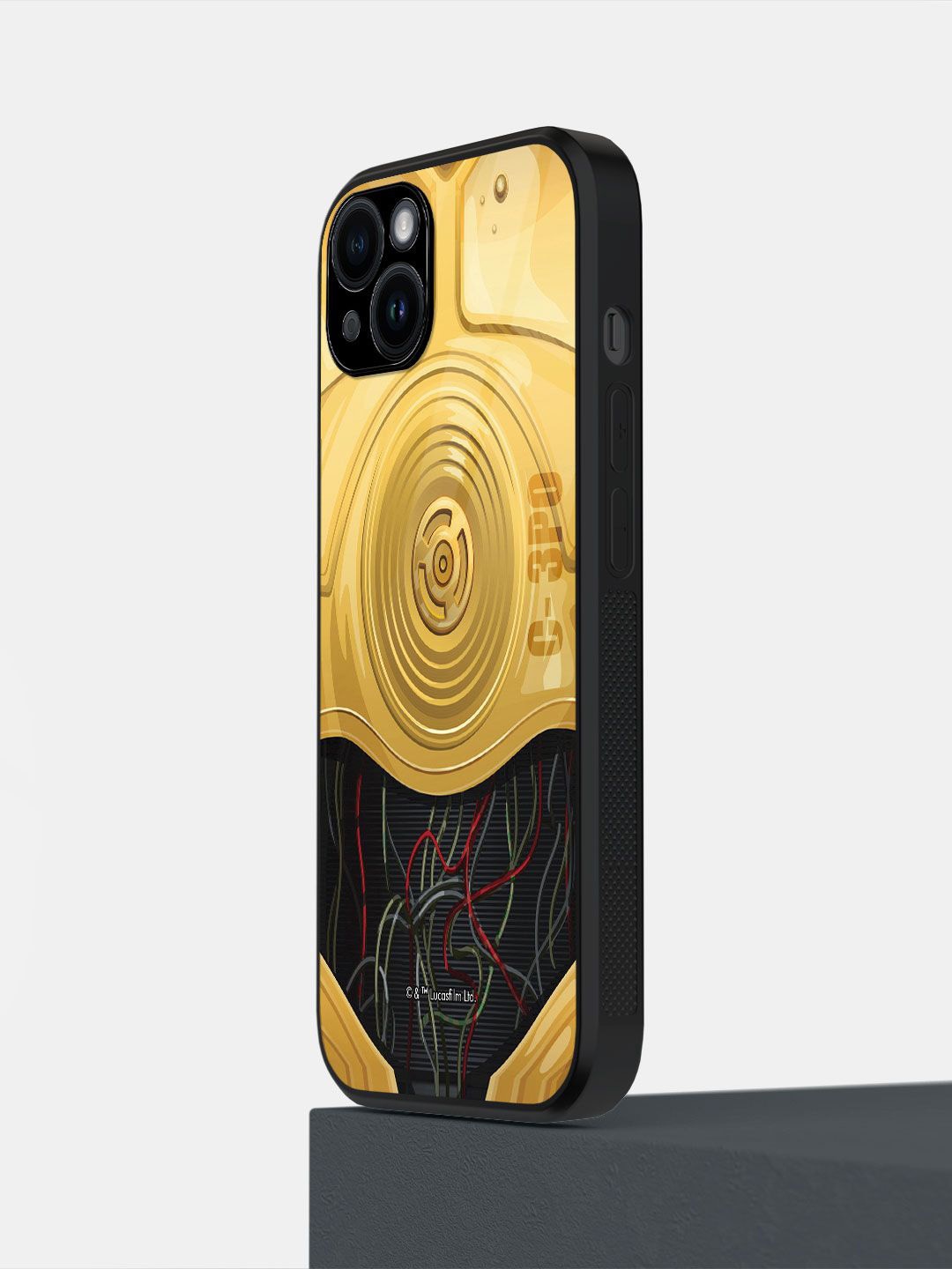 

macmerise Abstract Printed iPhone 14 Plus Back Case Mobile Accessories, Gold