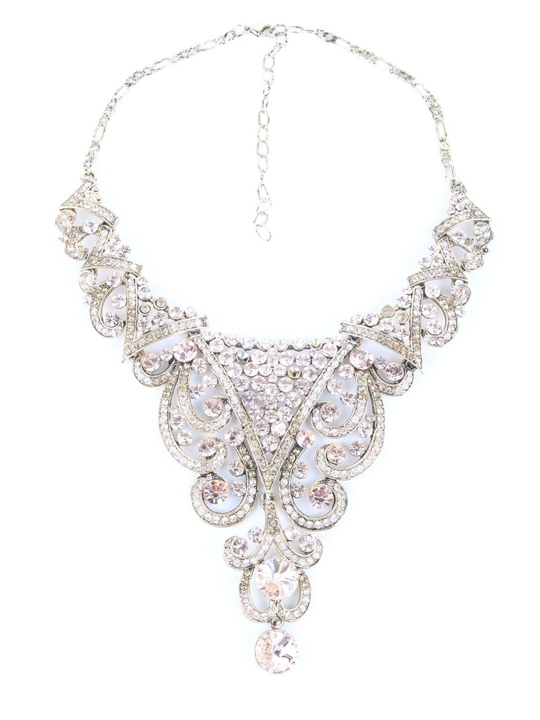 

ODETTE Gold-Plated Faux Stone Choker Necklace, Silver