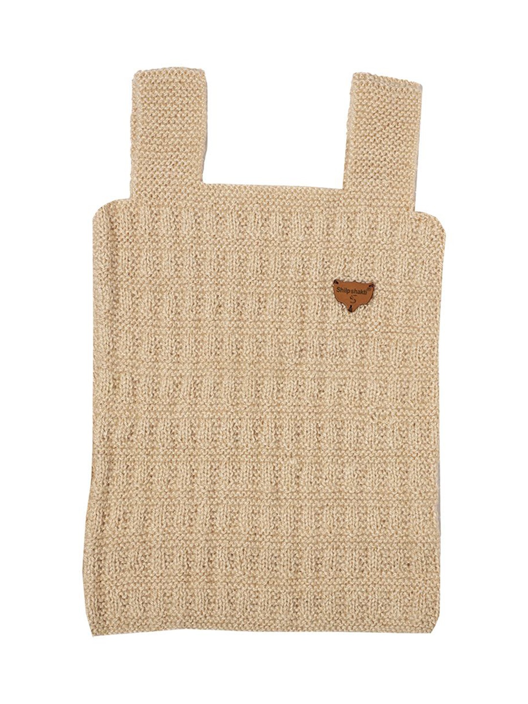 

ShilpShakti Unisex Kids Cable Knit Sweater Vest, Beige