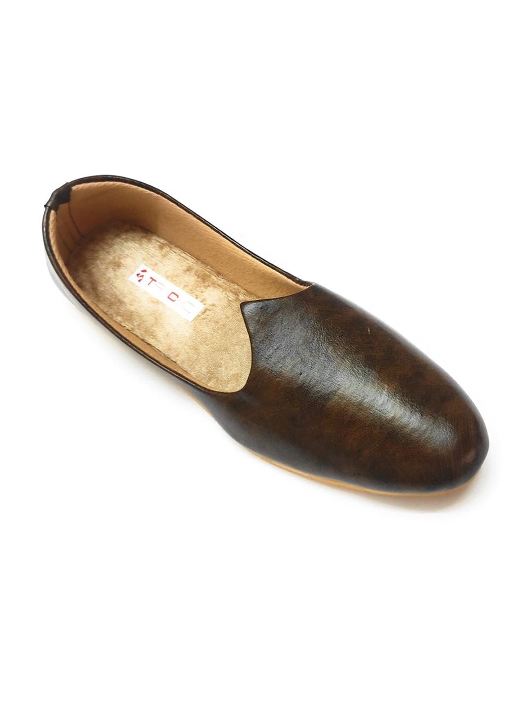 

Ta Chic Men Solid Slip-On Smart Casual Mojaris, Brown