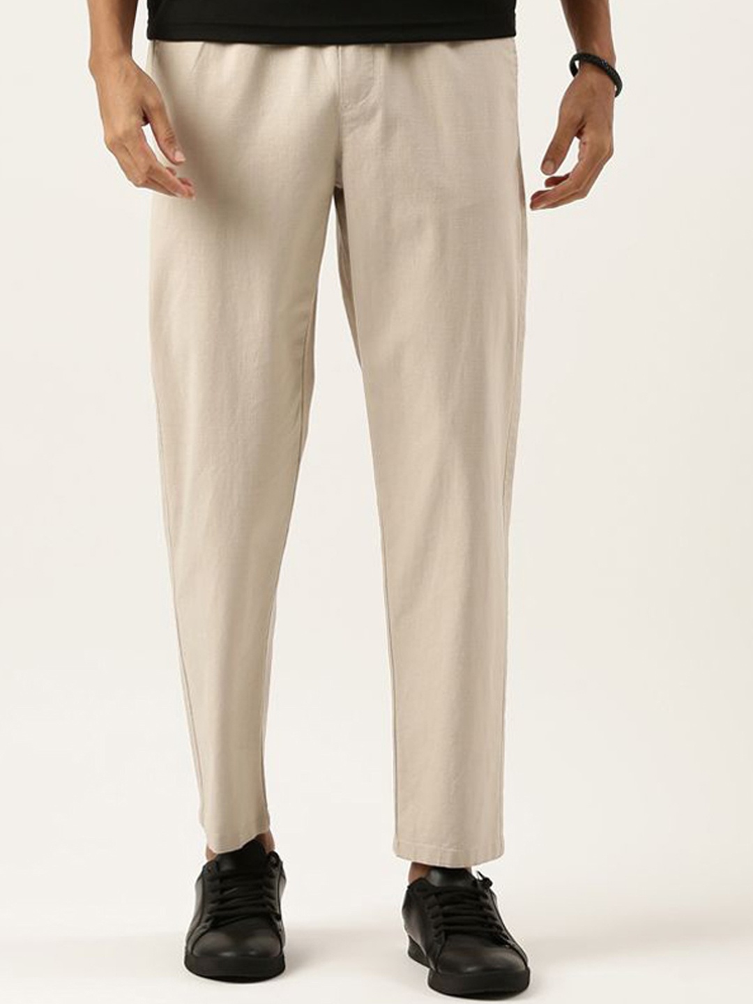 

Roadster The Lifestyle Co. Men Cotton Linen Trouser, Beige