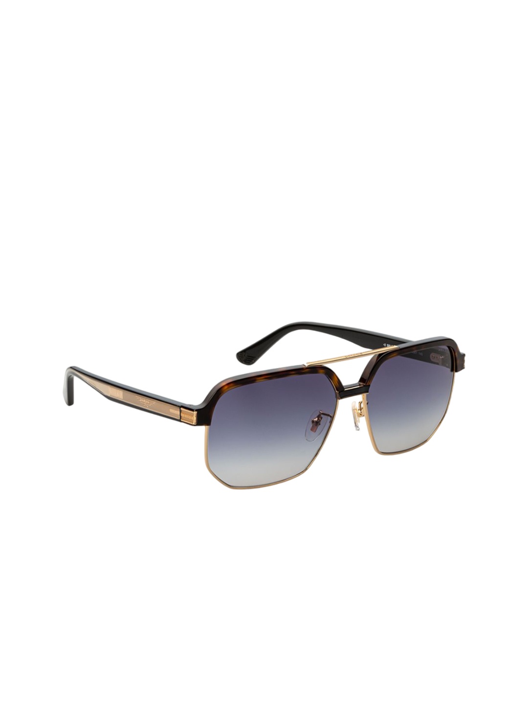 

Police Men Square Sunglasses with UV Protected Lens SPLF11K61301SG-Brown, Blue