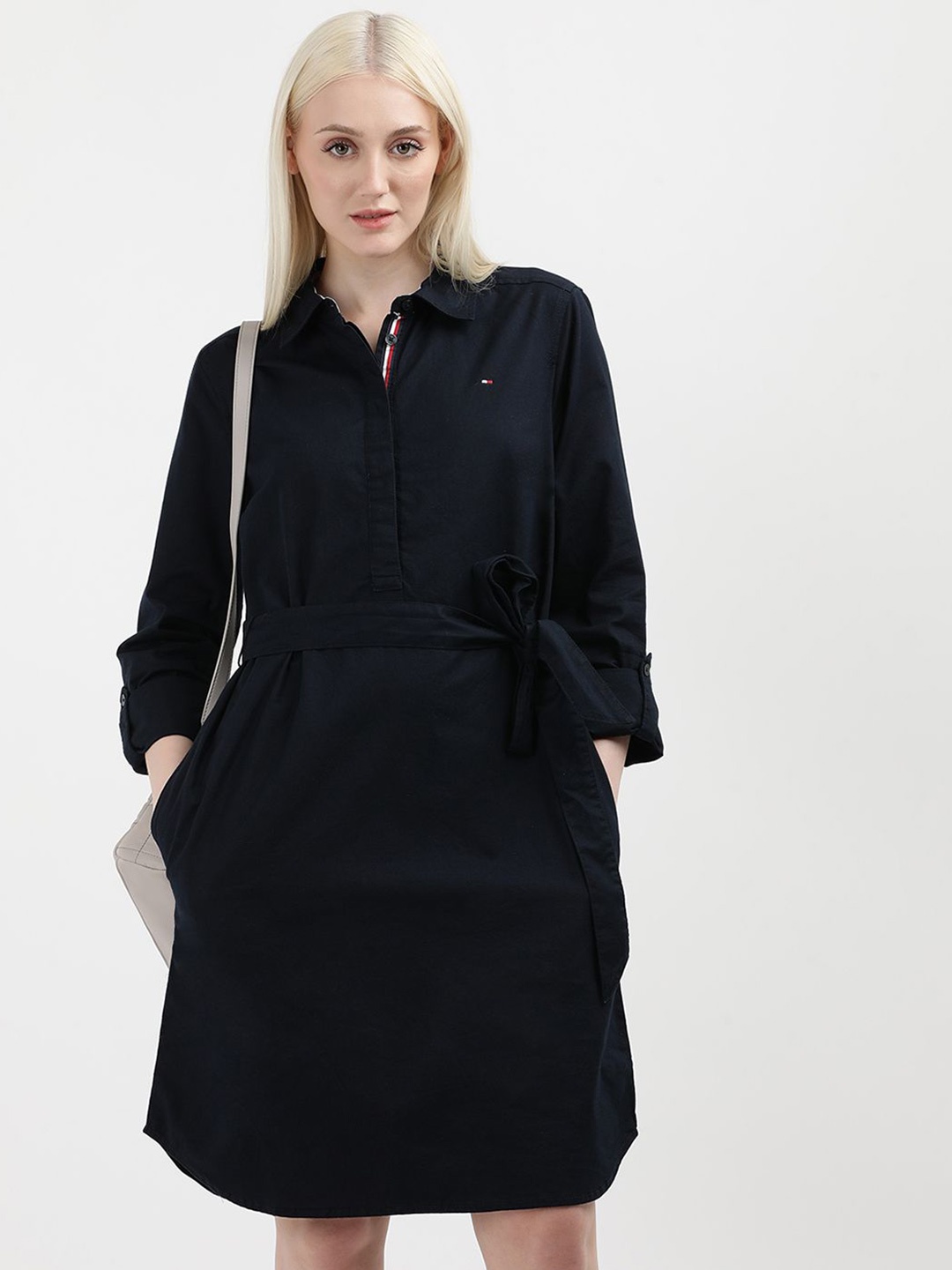 

Tommy Hilfiger Shirt Collar Sheath Dress, Black
