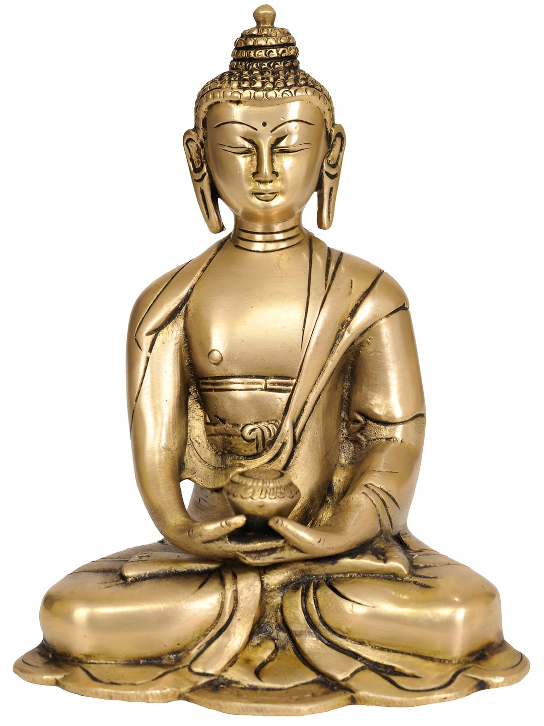 

Exotic India Gold-Toned Buddha Idol Showpiece