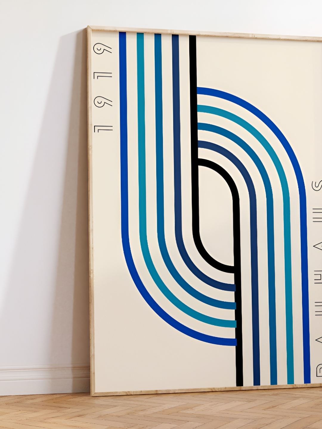 

SAF Cream-Coloured & Blue 1 Piece Wood Abstract Wall Paintings