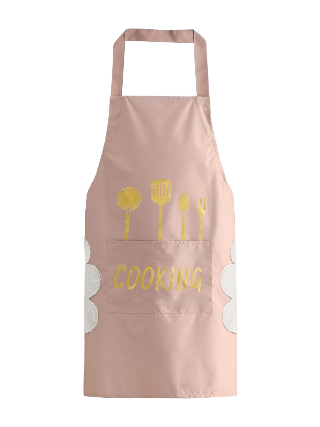 

Yellow Weaves Peach Colored & Yellow Printed Water Proof Aprons
