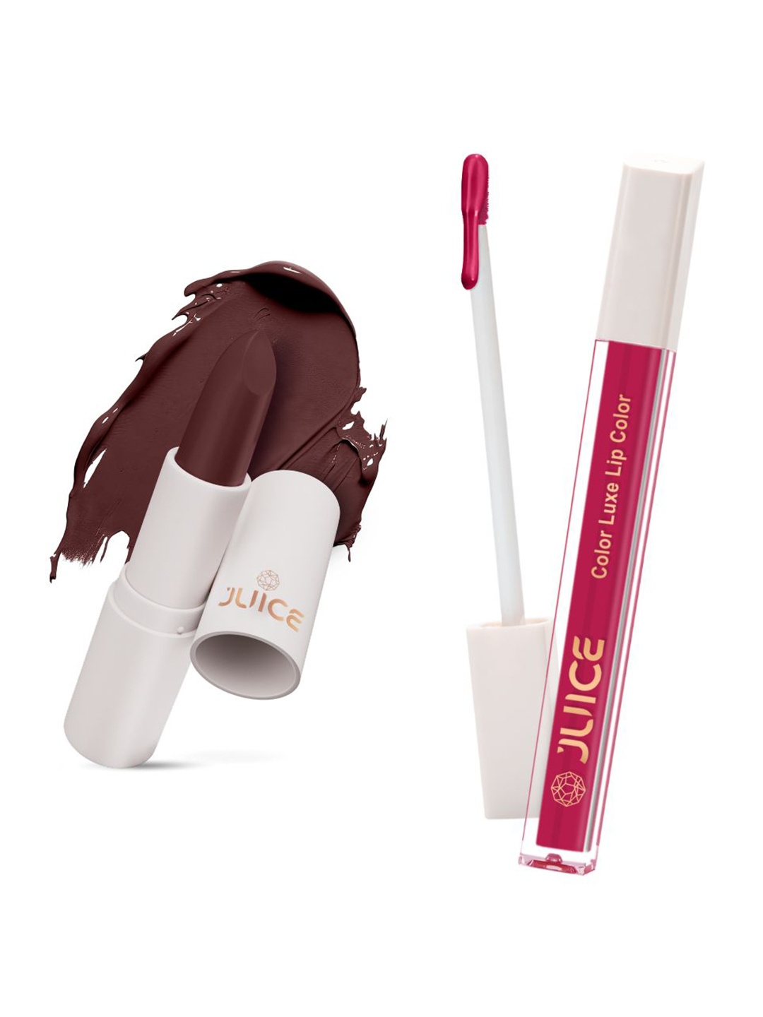 

JUICE Kiss Sensation Set Of 2 With Bio Retinol-4 gmEach-Marron Royale - M06 & Pink-M05, Maroon