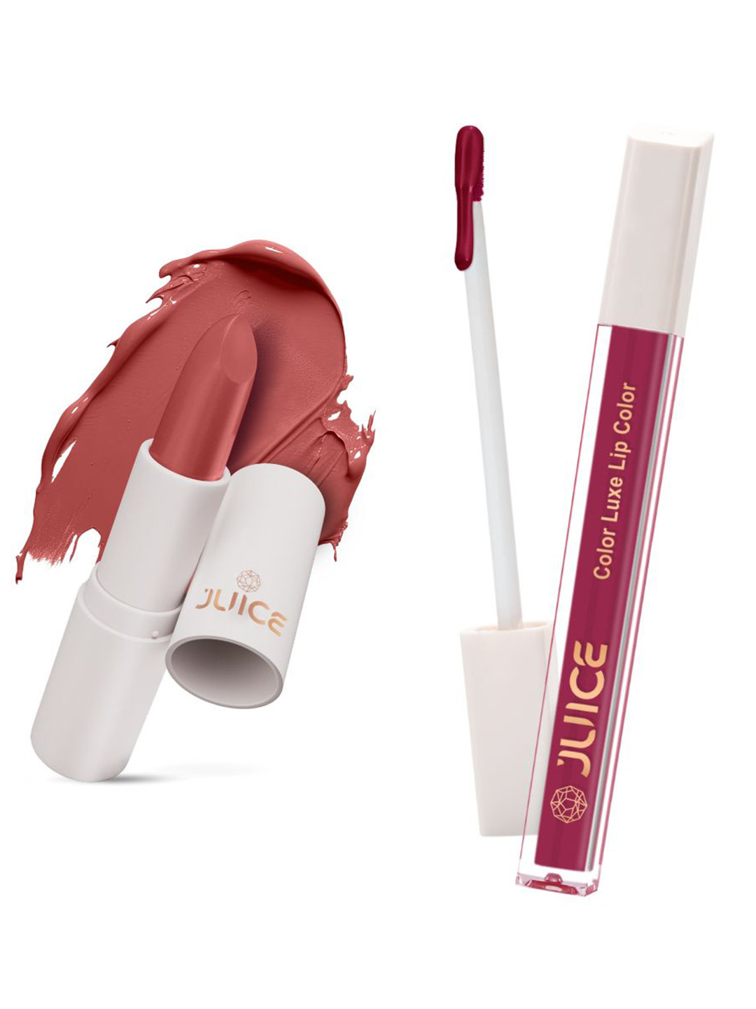 

JUICE Set of Color Luxe Lip Color 2.5ml & Kiss Sensation Lipstick 4g - Shade M20 & M14, Pink