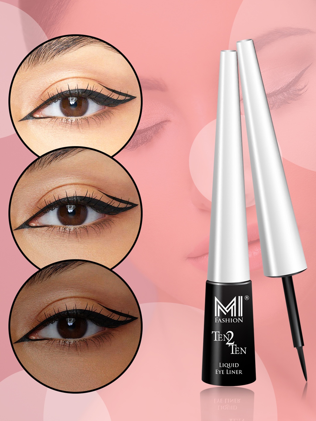 

MI FASHION Ten-2-Ten Long-Stay Waterproof Liquid Eyeliner 4ml - Shade 01, Black
