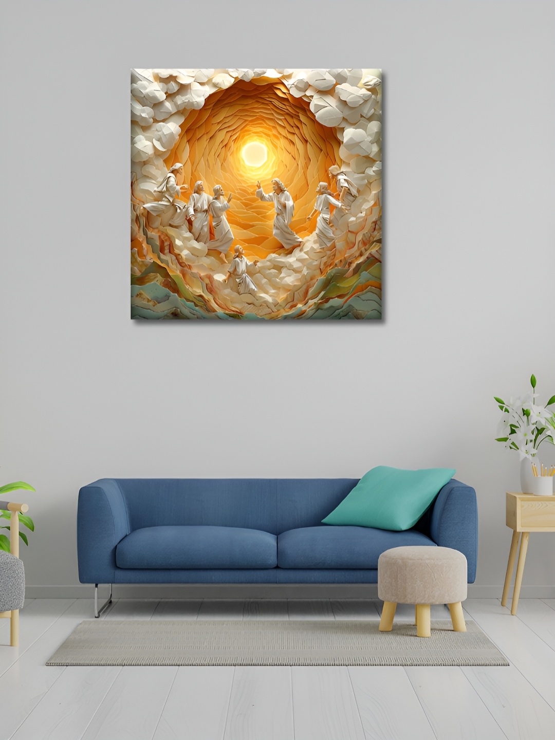 

OLIVE TREE Orange & White 1 Piece Other Wall Art