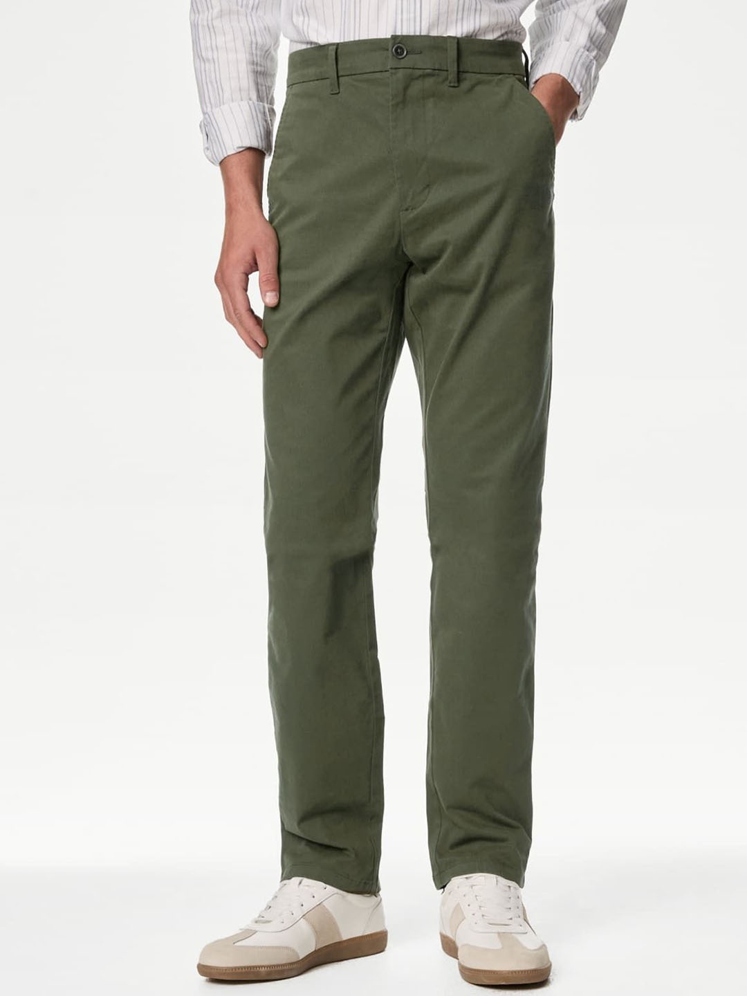 

Marks & Spencer Men Chinos Trousers, Khaki