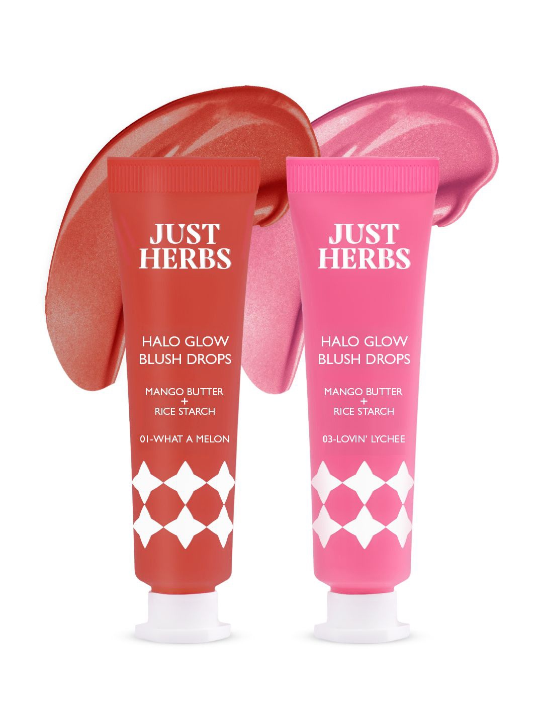 

Just Herbs Halo Glow Set Of 2 Blush Drops - 10ml Each - What A Melon-Lovin' Lychee, Pink