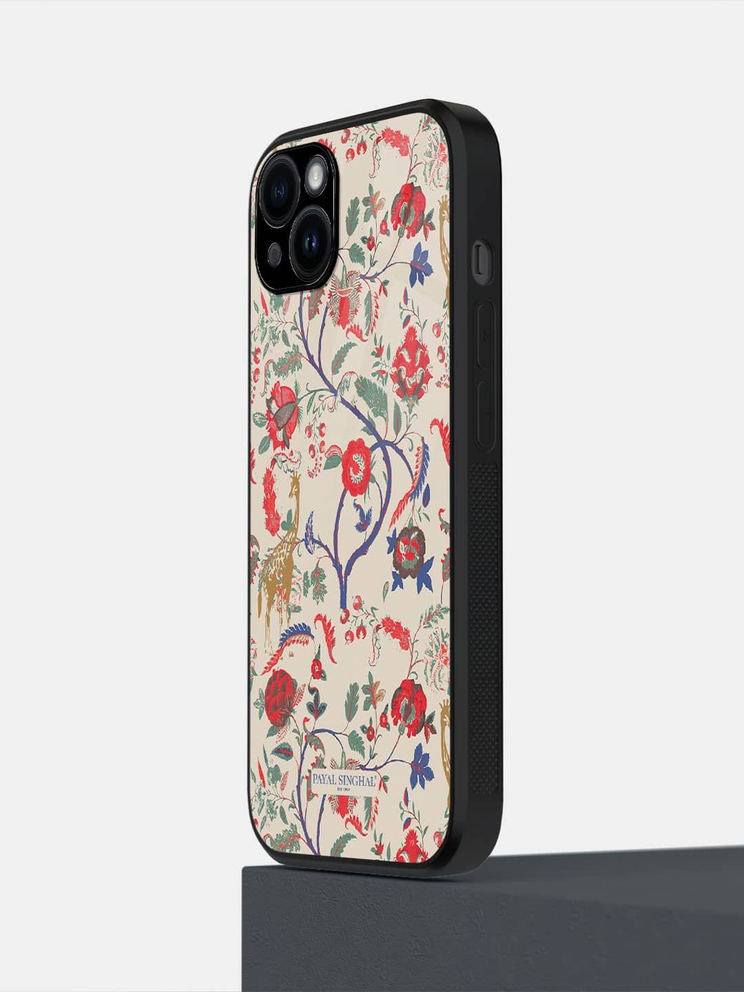 

macmerise Floral Printed iPhone 14 Plus Back Case Mobile Accessories, Red