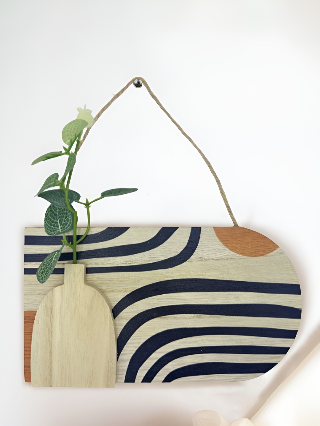 

Art Street Boho Art Beige & Blue Printed Artificial Plant Wall Hangings