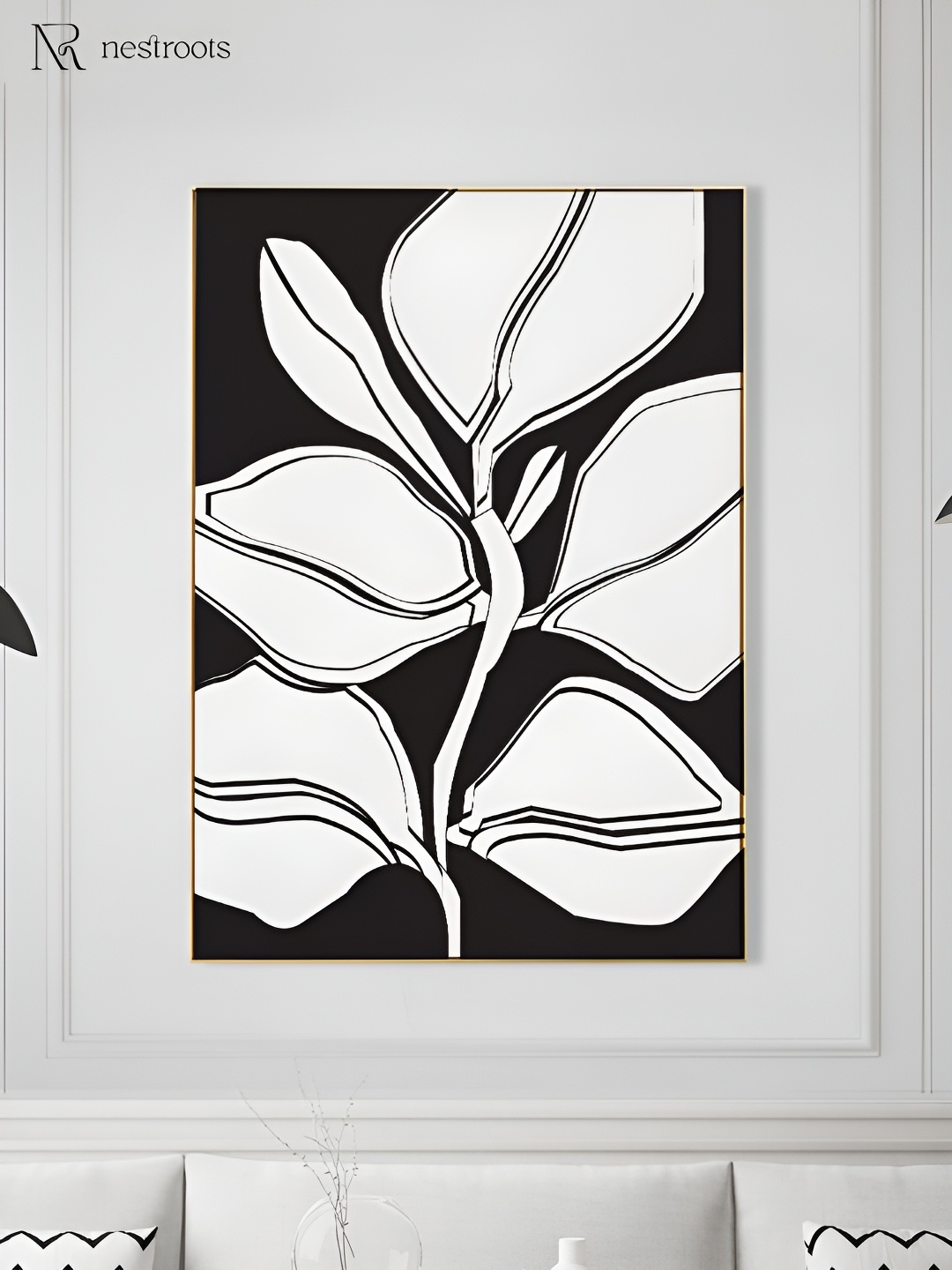 

nestroots White & Black Veins Of The Earth Painting Wall Art