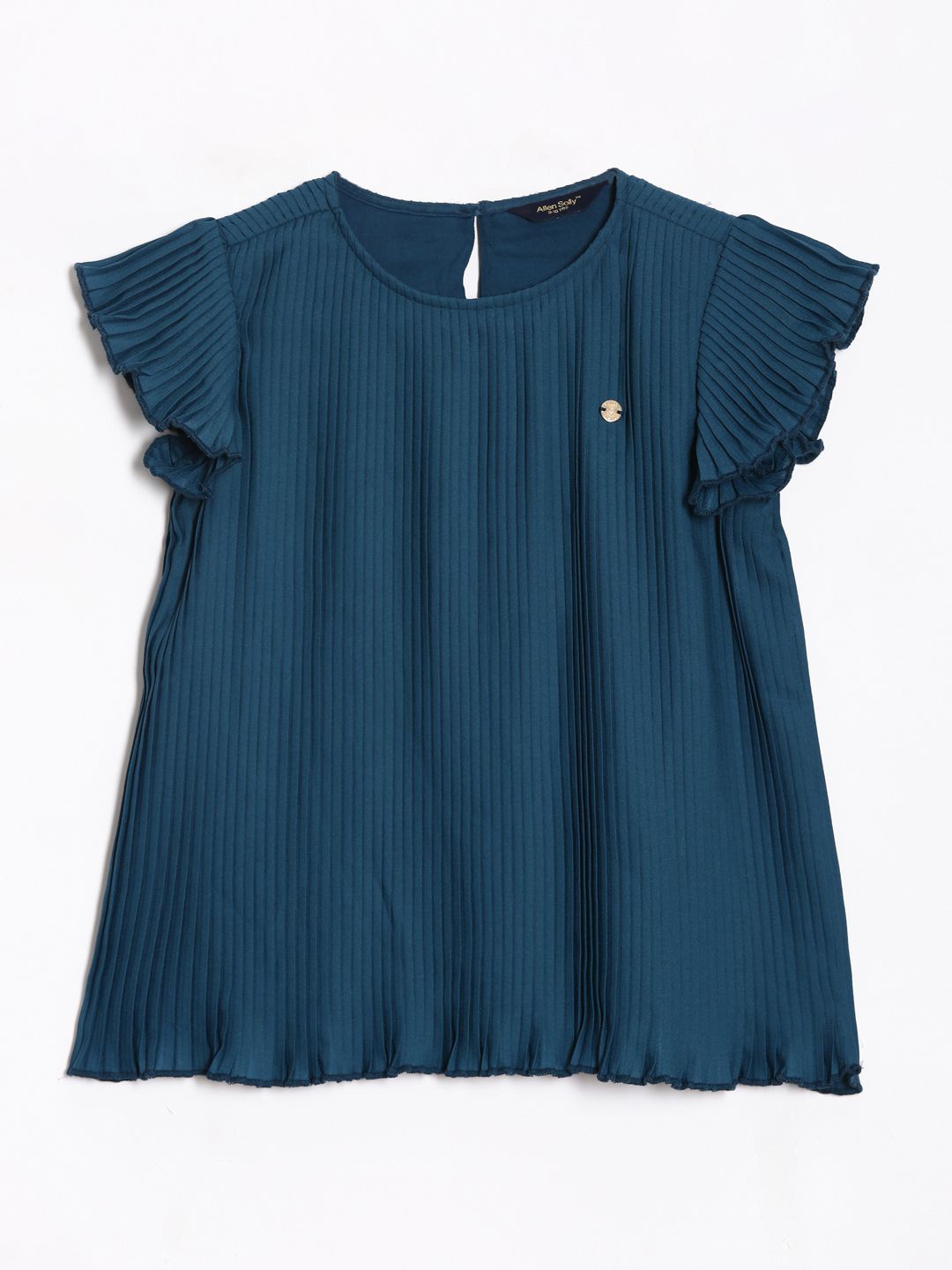 

Allen Solly Junior Girls Solid Round Neck Cotton Top, Teal