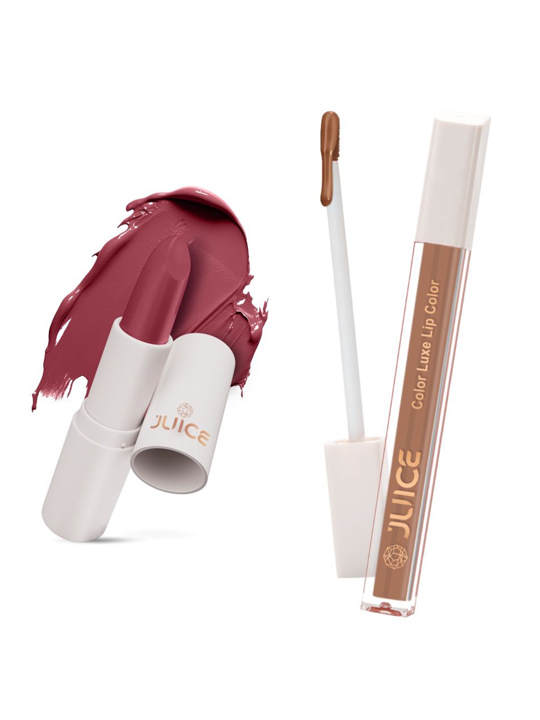 

JUICE Set of Color Luxe Lip Color 2.5ml & Kiss Sensation Lipstick 4g - Shade M15 & M18, Pink