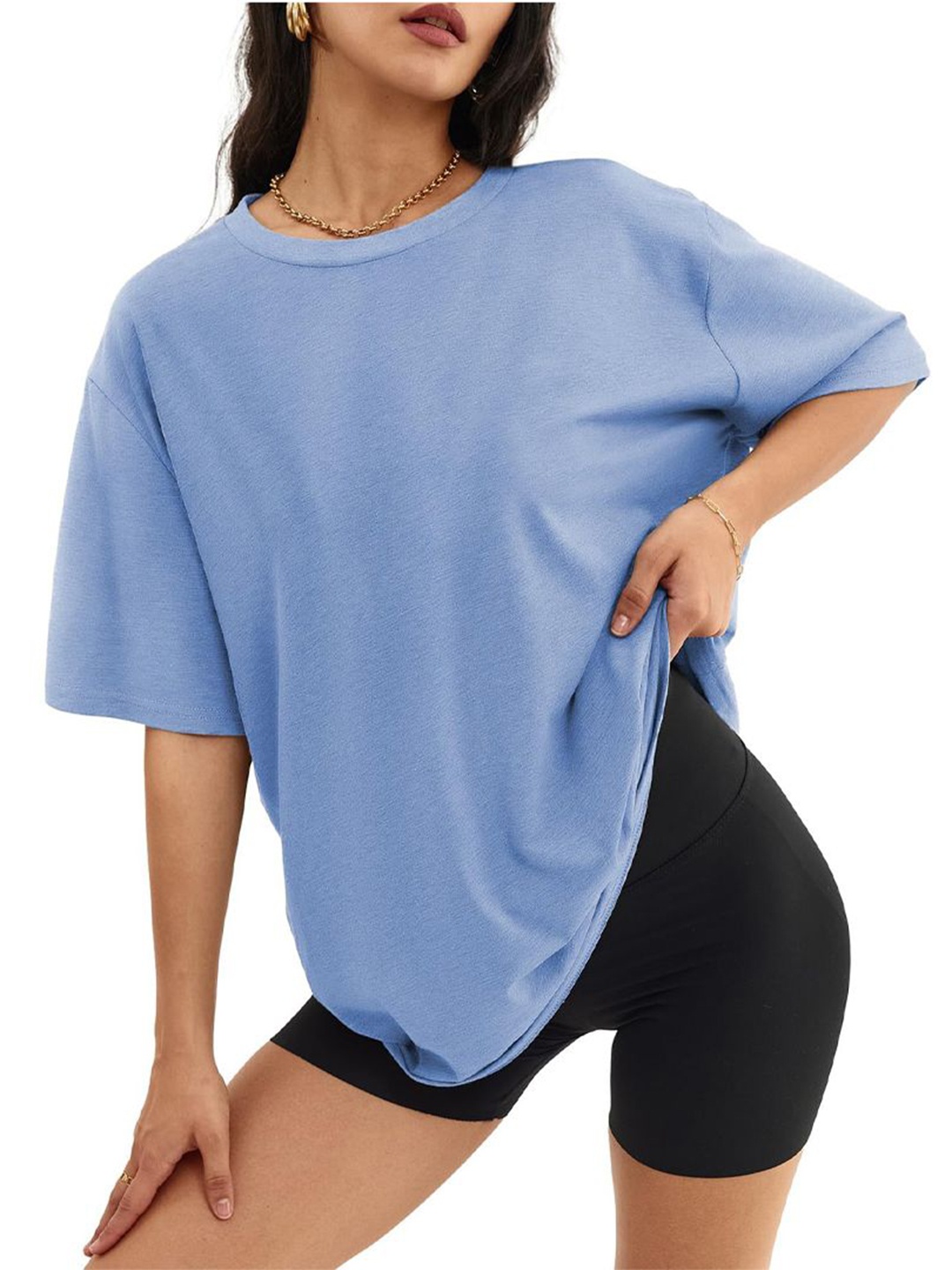 

StyleCast Women Solid Round Neck Top, Pink