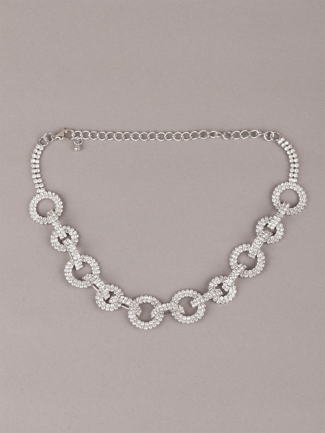 

ODETTE Silver-Plated Faux Stone Choker Necklace