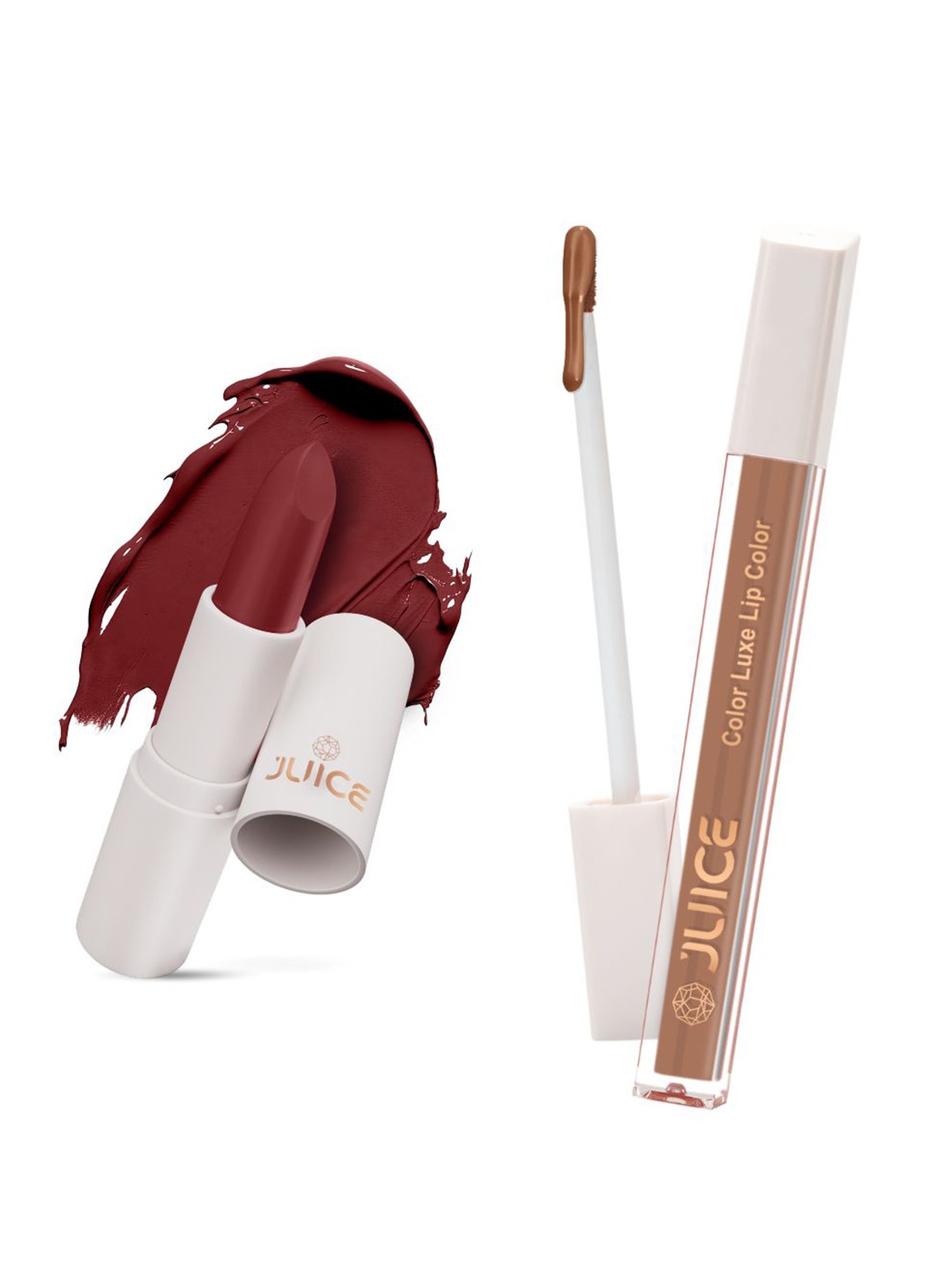 

JUICE Set f 2 Bio Retinol Lipstick- 200gm- Captured - M11 & Bare all Nude - M18, Maroon