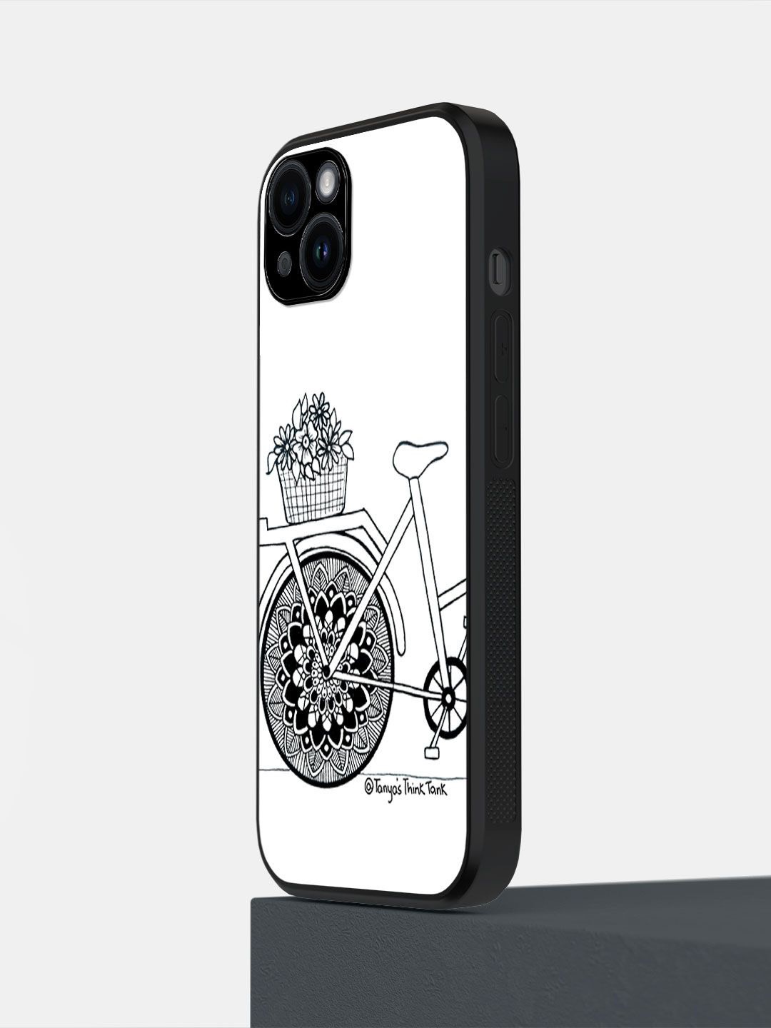 

macmerise Geometric Printed iPhone 14 Plus Back Case Mobile Accessories, White