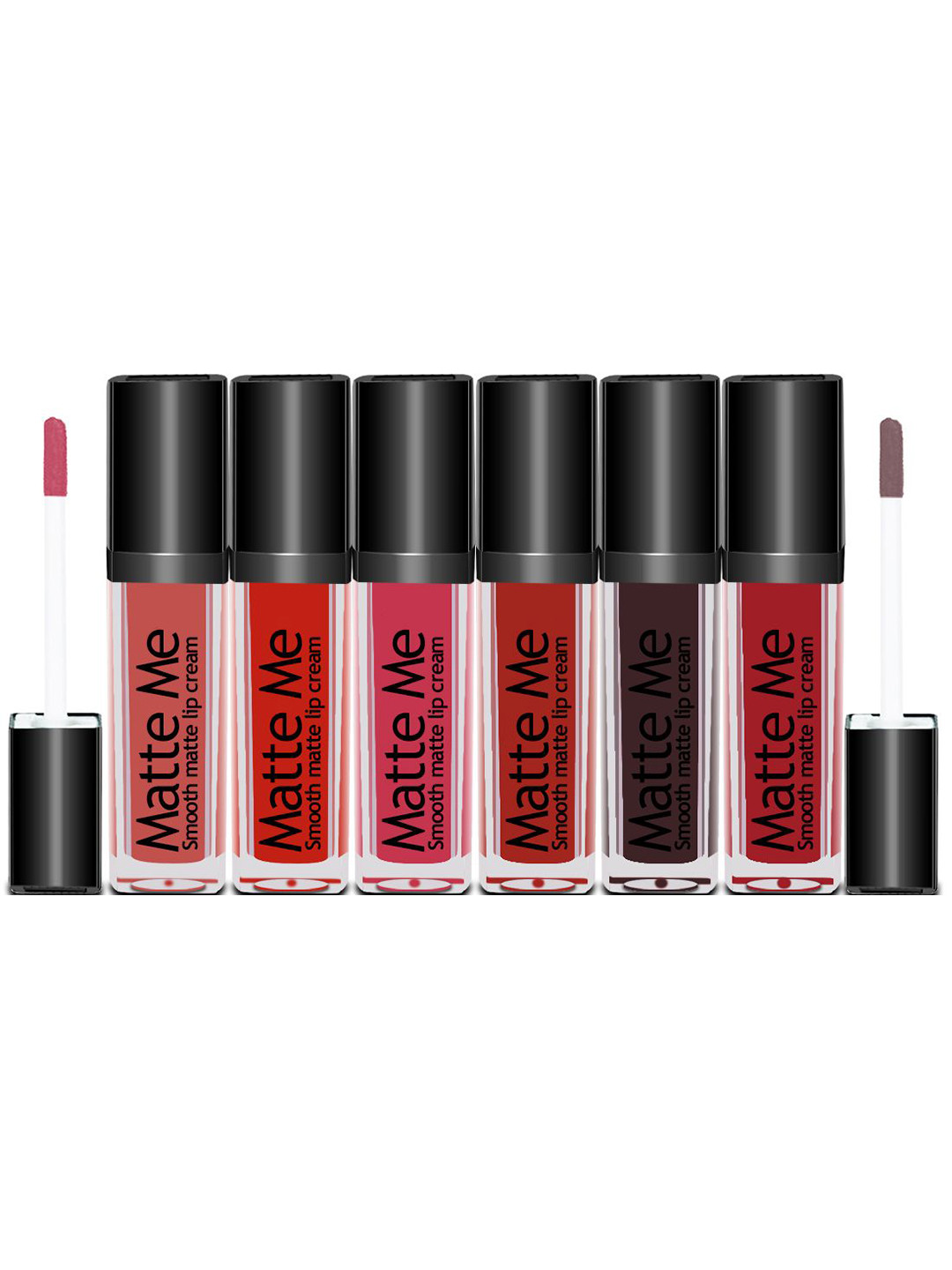 

Adbeni Set of 6 Long Lasting Matte Me Liquid Lipstick- 3ml Each, Nude