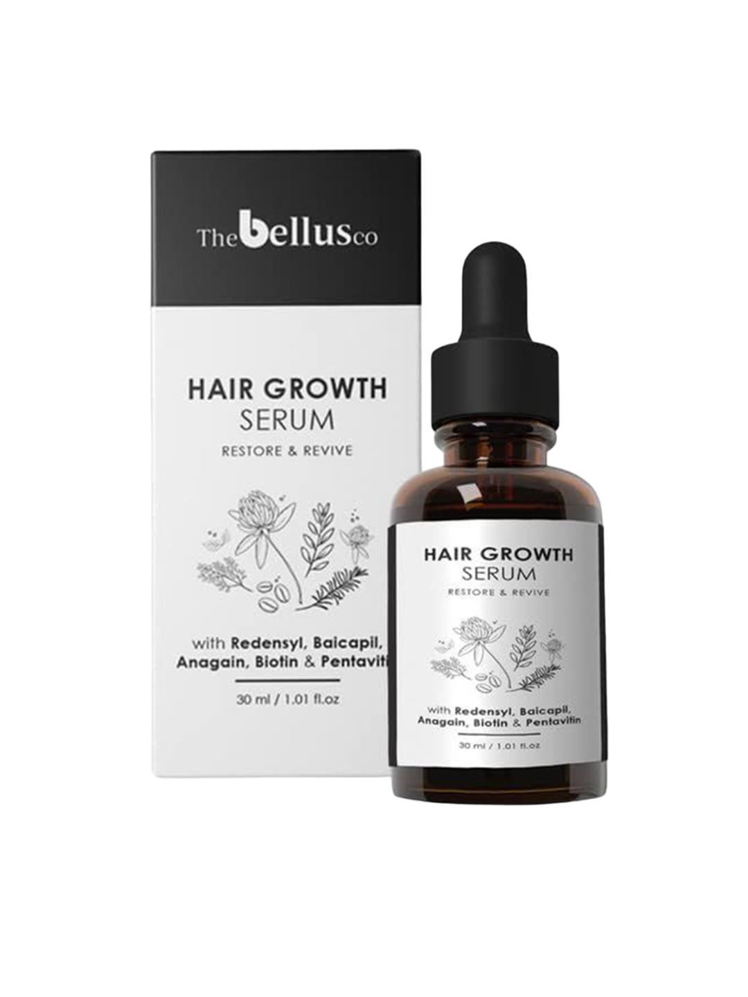

TheBellusco Hair Growth Serum With Redensyl-30ml, Black